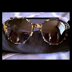 Dolce and Gabbana gold leaf collection sunglasses